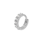 9 Karat Weißgold Winzig Pavé Fassung CZ 8 mm Helix Creolen 26Ga Ohrring
