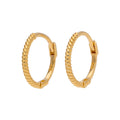 Klein 9 Karat Gold Gedreht 11 mm Klappcreolen Ohrringe