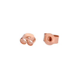 9 Karat Roségold Schmetterlingsverschluss Ringel - Paar - klein