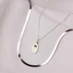 Sterlingsilber Flache Herringbone-Kette 18 - 20 Zoll