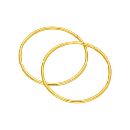 Vergoldet Sterlingsilber Leichtgewicht Schläfer 18 mm Creolen Ohrringe