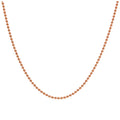 Rosévergoldet Sterlingsilber 1 mm Kügelchenkette 40,5 cm