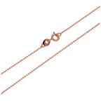 Rosévergoldet Sterlingsilber 1 mm Kügelchenkette 45,5 cm