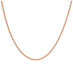 Rosévergoldet Sterlingsilber 1 mm Kügelchenkette 45,5 cm