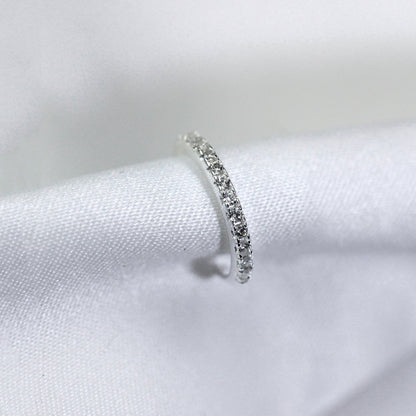 Sterling Silver Pave Encrusted CZ Ear Cuff