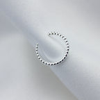 Sterlingsilber Pompon Manschetten Ohrring