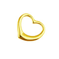Floating-Herz-Anhänger-Charm aus vergoldetem Sterlingsilber