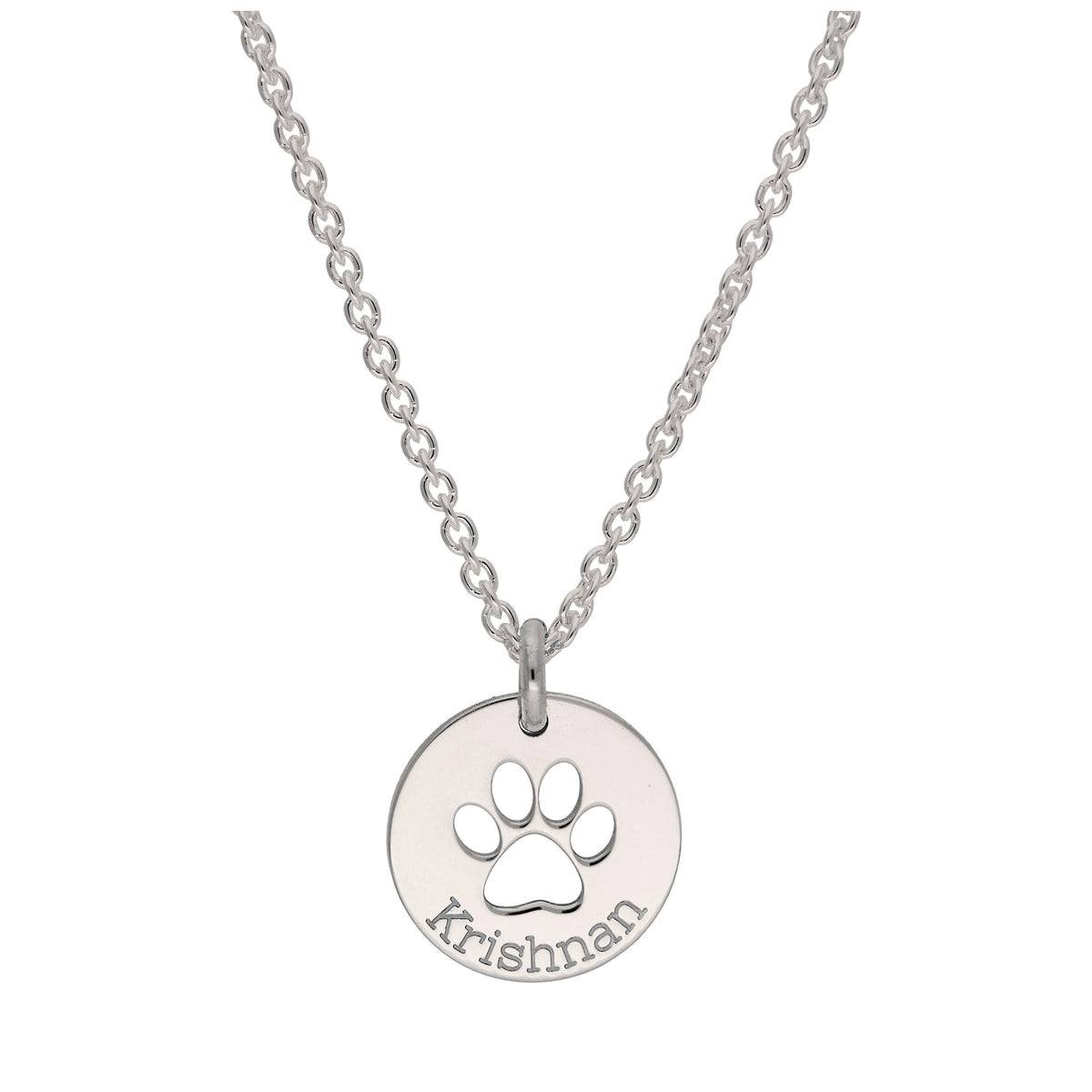 Personalisierte runde Halskette aus Sterlingsilber