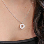 Personalisierte runde Halskette aus Sterlingsilber