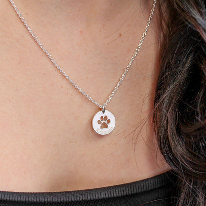 Personalisierte runde Halskette aus Sterlingsilber