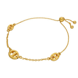 Vergoldet Sterlingsilber Klobig Kettenglied Fein Kette Armband
