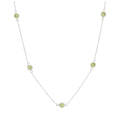 Sterlingsilber Mehr Peridot CZ August Geburtsstein Halskette