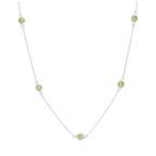 Sterlingsilber Mehr Peridot CZ August Geburtsstein Halskette