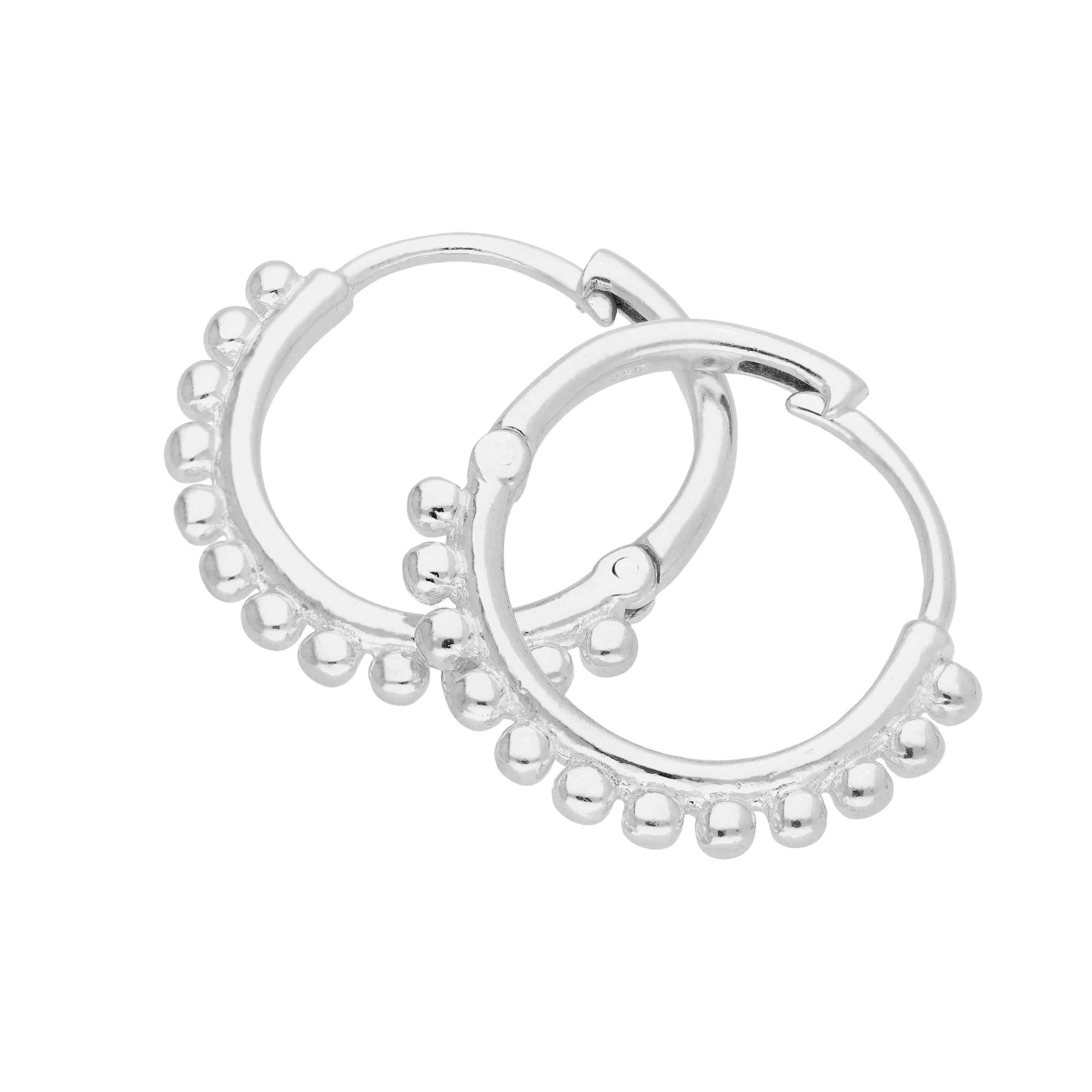 Sterlingsilber Kügelchen 20 mm Creolen Ohrringe