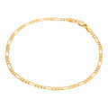 9 Karat Gold Diamantschliff Offen Figaro Panzerkette Armband 18 cm