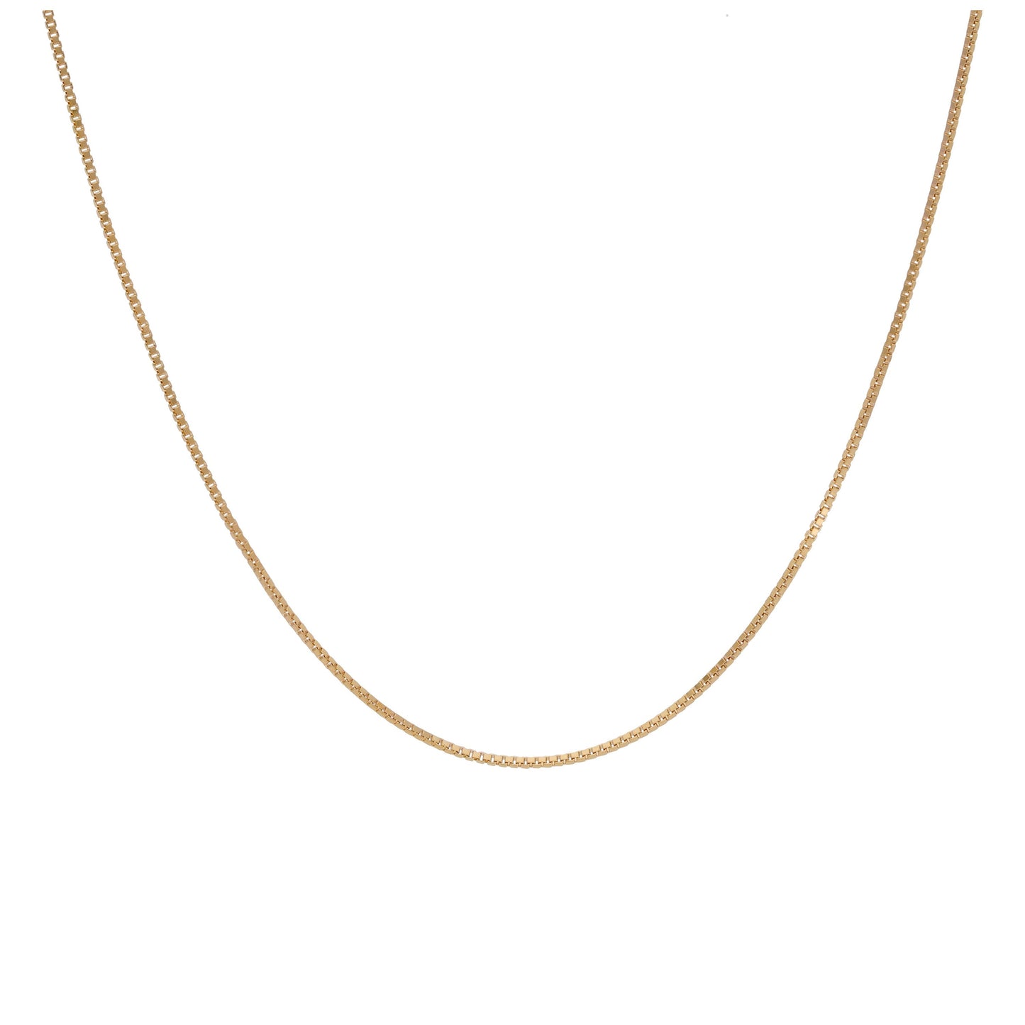 9 Karat Gold Fein Kastenkette Halskette - 45,5 - 51cm