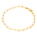9 Karat Gold Lang Kettenglied Armband - 18 cm