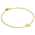 Vergoldet Sterlingsilber Schneeflocke Armband - 18 cm