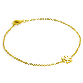 Vergoldet Sterlingsilber Schneeflocke Armband - 18 cm