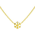 Vergoldet Sterlingsilber Schneeflocke Halskette - 45,5 cm