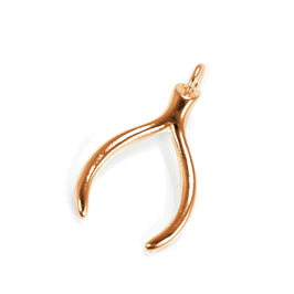 Rosévergoldetes Sterlingsilber Wishbone Charm