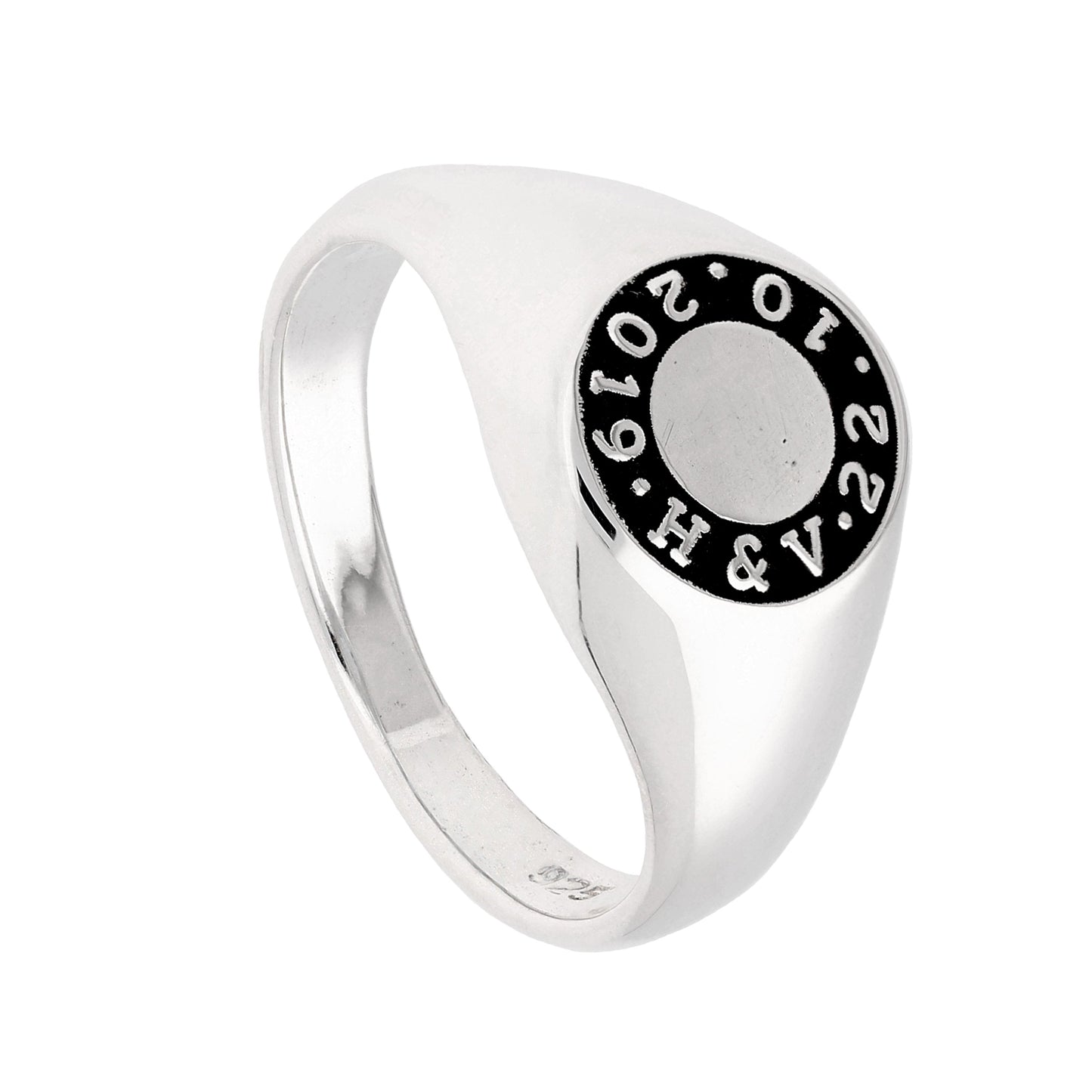 Maßgefertigter Namensring aus Sterlingsilber J - Z+1