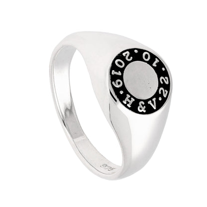 Maßgefertigter Namensring aus Sterlingsilber J - Z+1