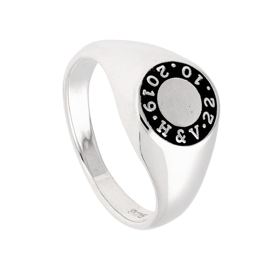 Maßgefertigter Namensring aus Sterlingsilber J - Z+1