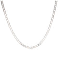 Sterlingsilber Flach Kabel Kettenglied Halskette - 45,5 cm