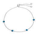 Sterlingsilber Mehr Türkis Dezember Verstellbar Armband