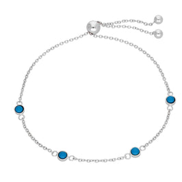 Sterlingsilber Mehr Türkis Dezember Verstellbar Armband