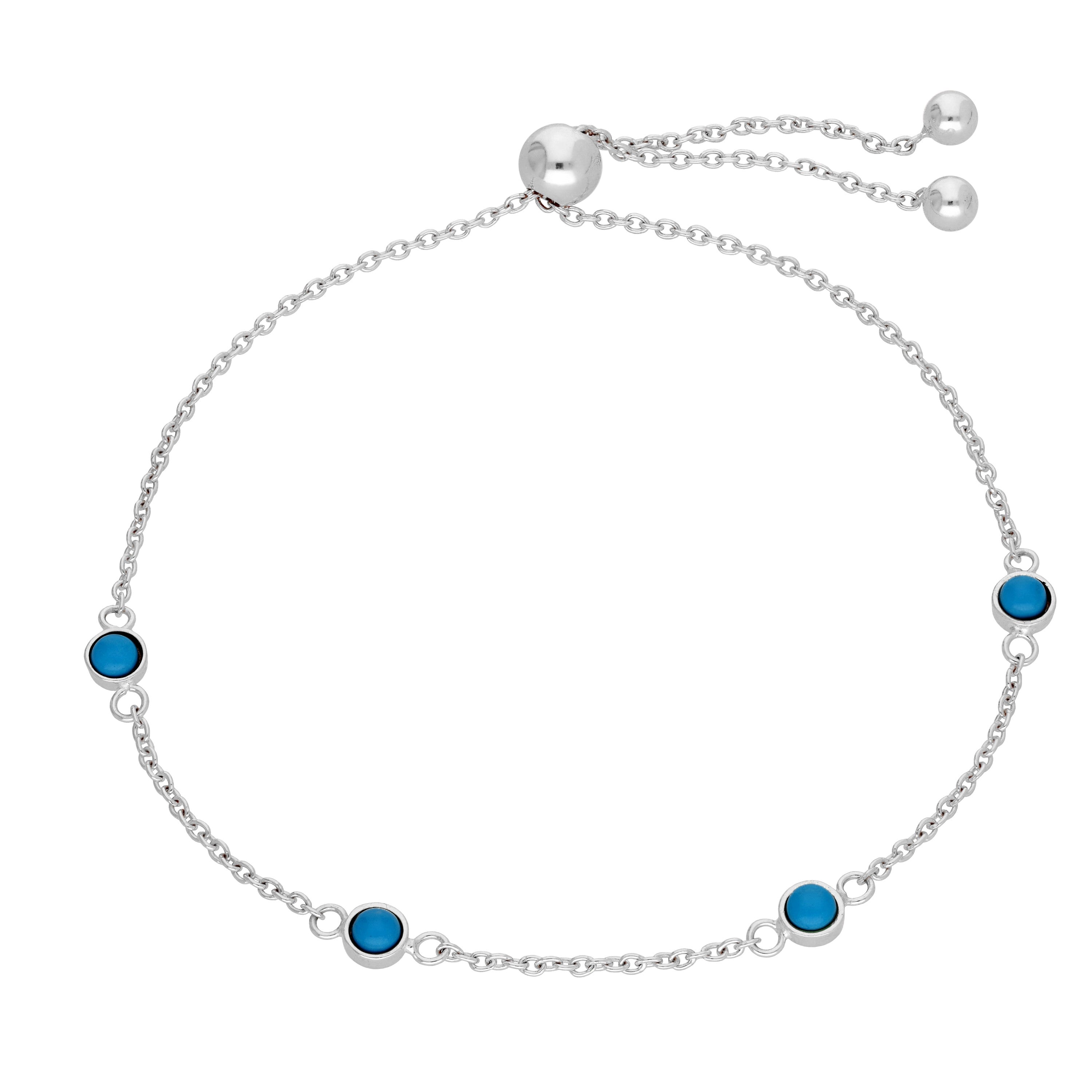 Sterlingsilber Mehr Türkis Dezember Verstellbar Armband