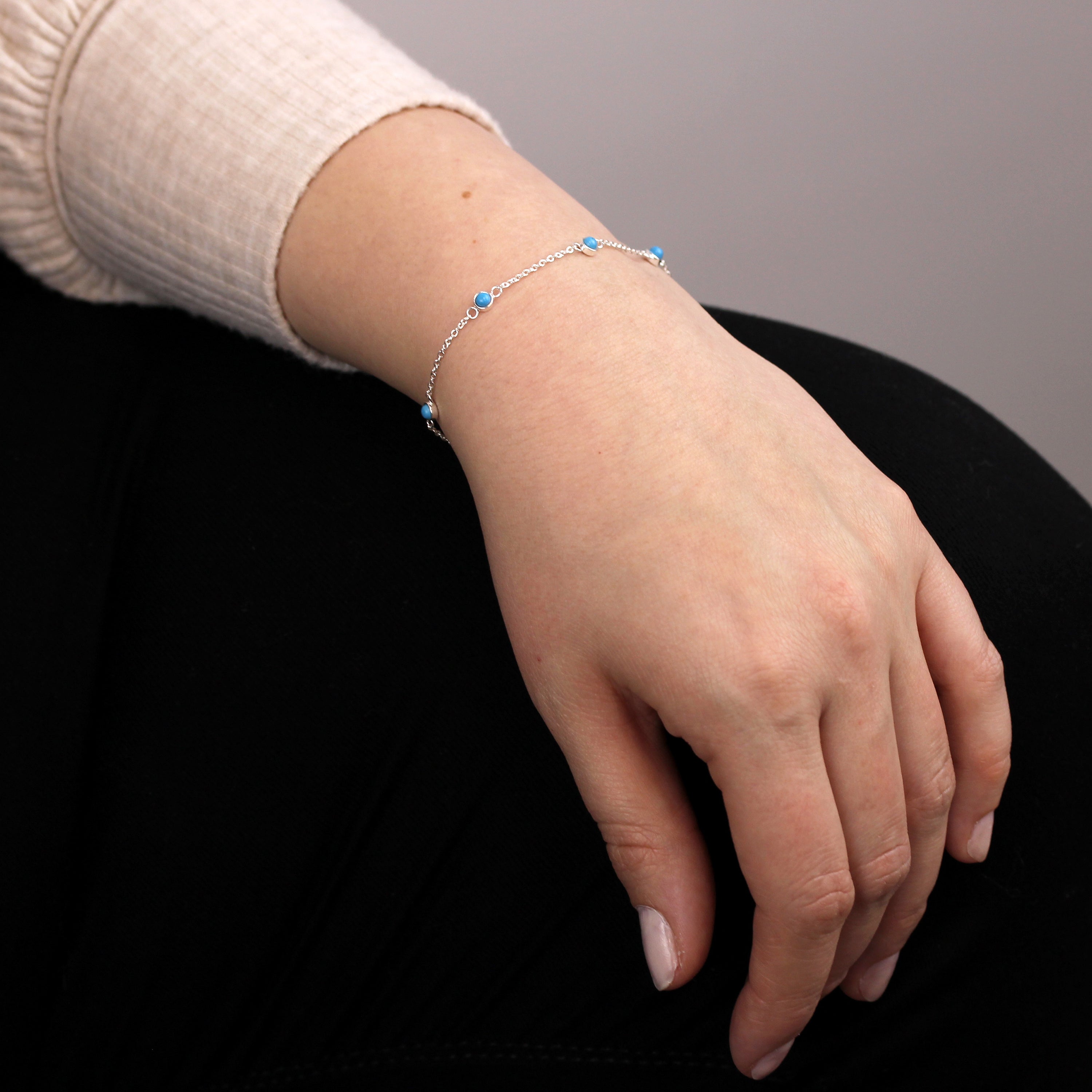 Sterlingsilber Mehr Türkis Dezember Verstellbar Armband