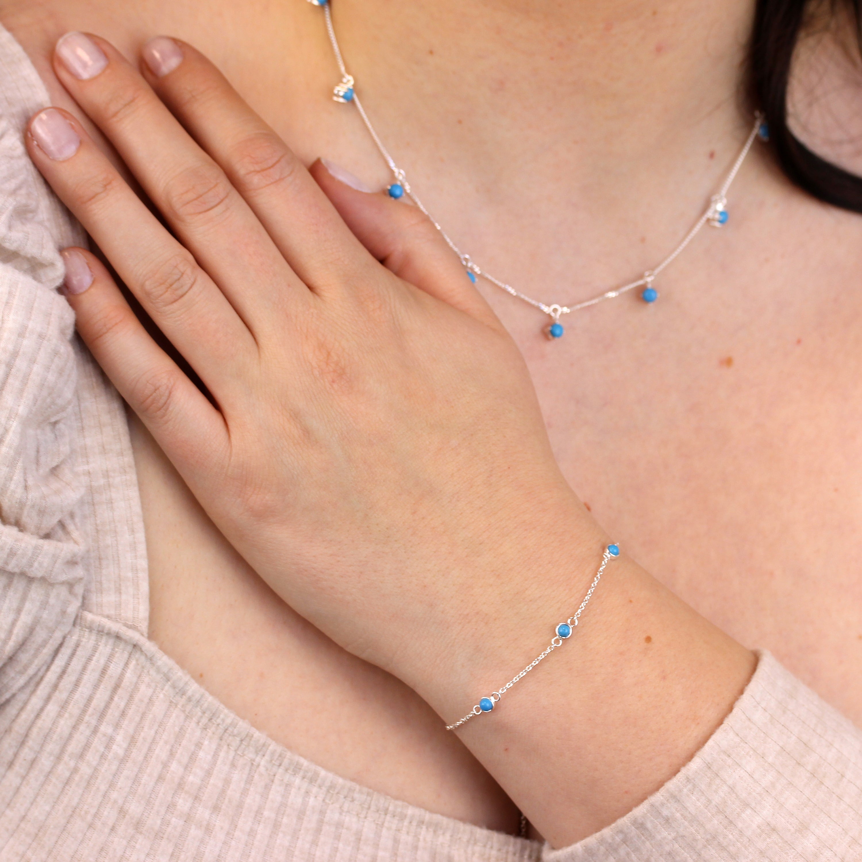 Sterlingsilber Mehr Türkis Dezember Verstellbar Armband