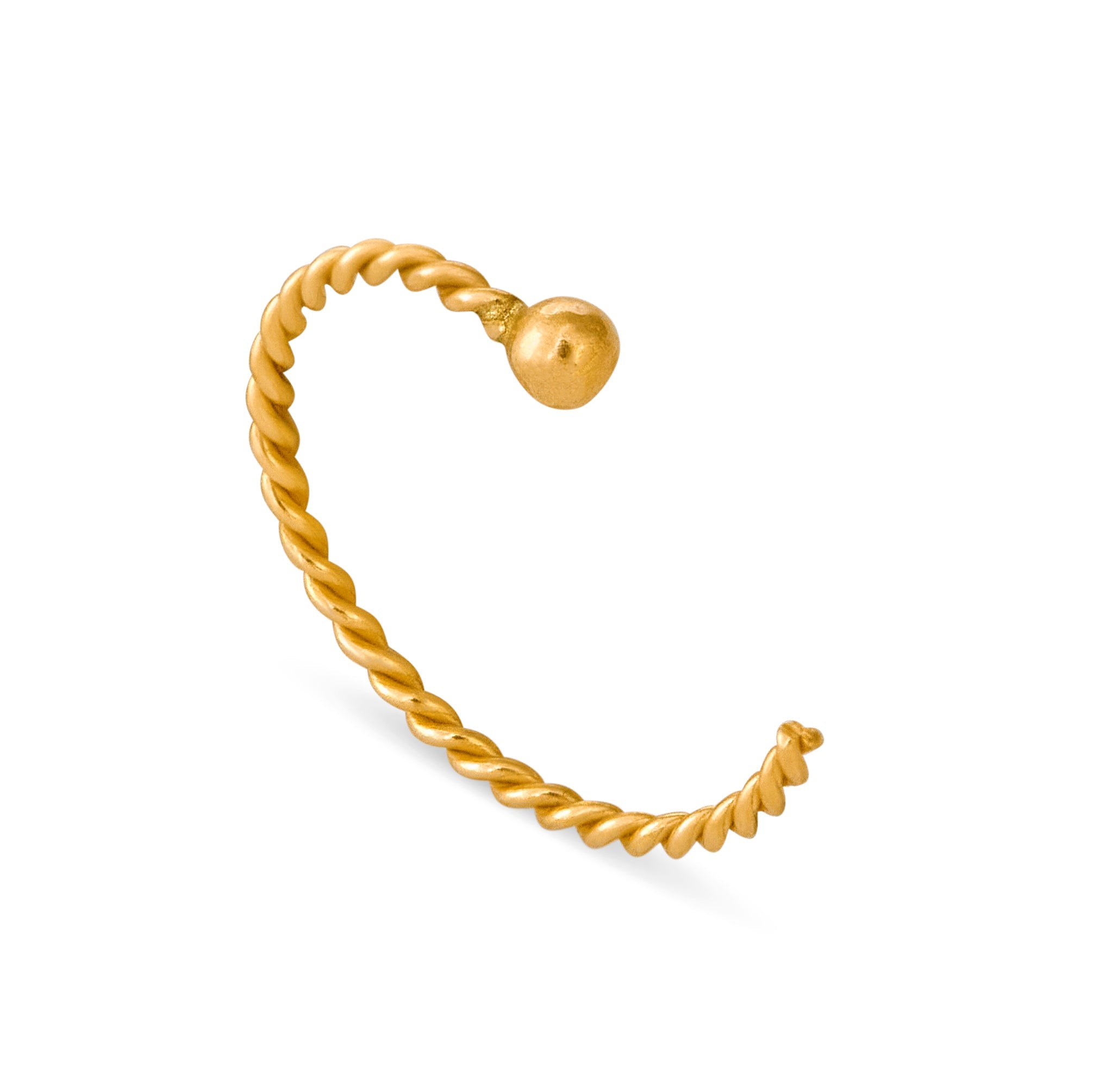 9 Karat Gold Gedreht Offen Creolen 8 mm 22Ga Nasenring