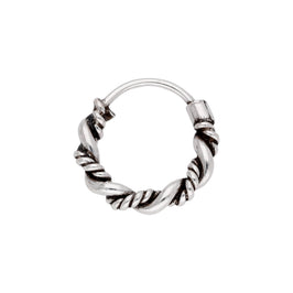Sterlingsilber Oxidiert Gedreht Scharnier 21ga 11 mm Nasenring