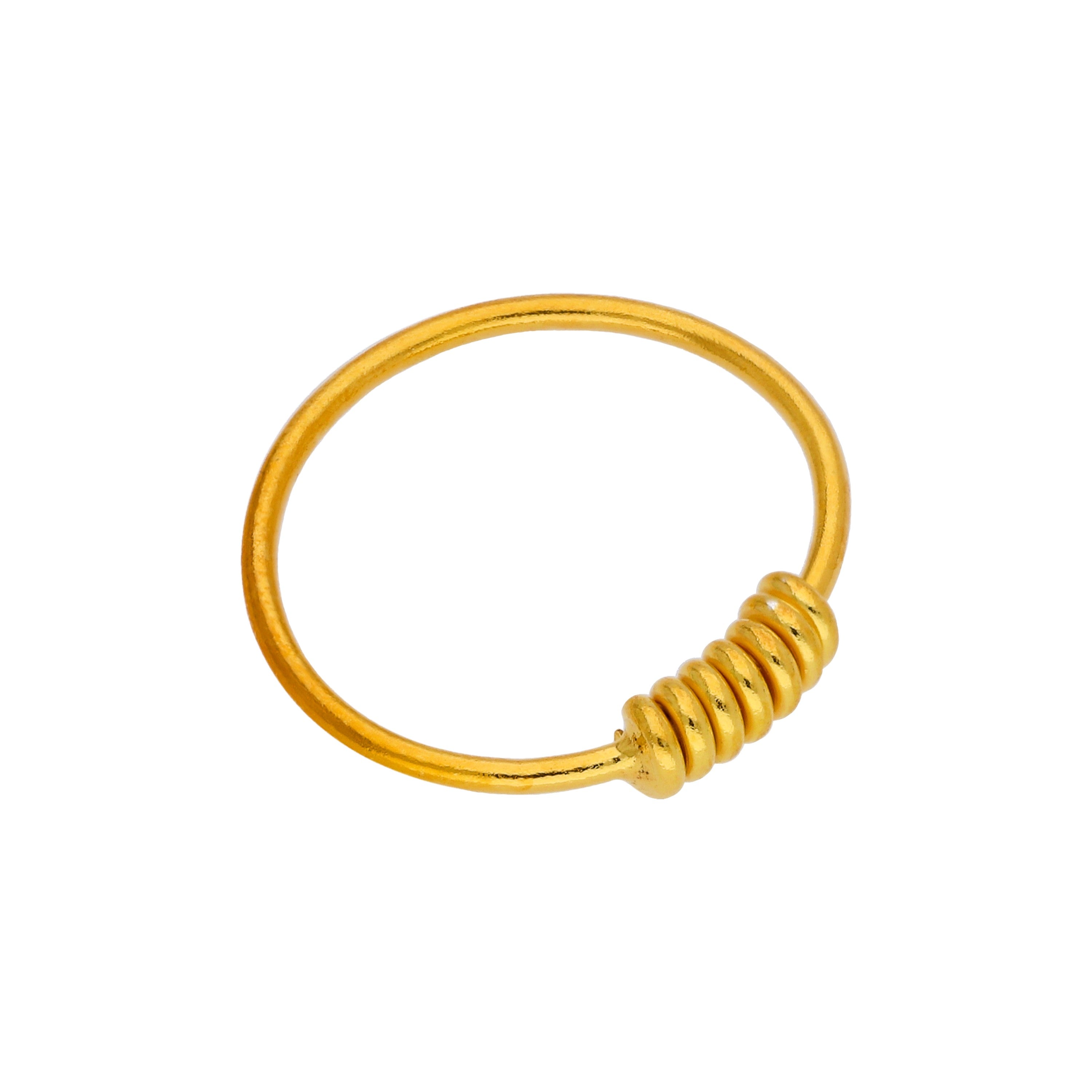 Vergoldet Sterlingsilber Spiralring 24Ga 10 mm Nasenring