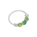 Sterlingsilber Dreifach Grün Opal Kunstperle 10 mm 24Ga Nasenring