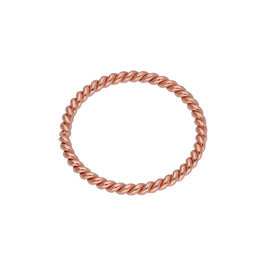 Gedrehter Nasenring aus rosévergoldetem Sterlingsilber, 10 mm