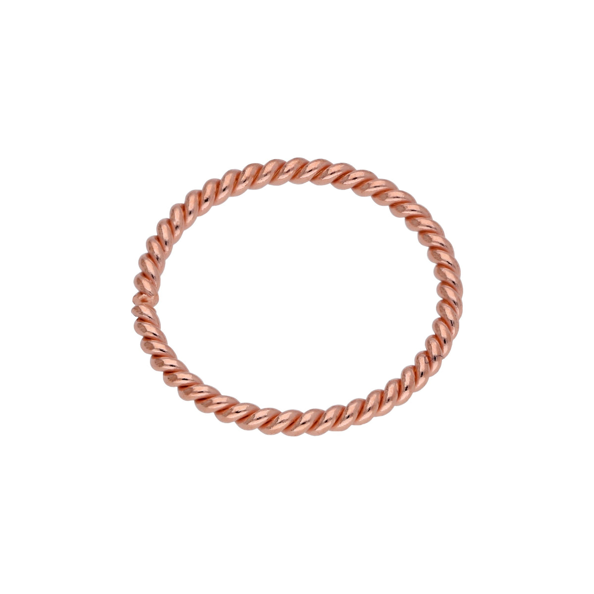 Rosévergoldet Sterlingsilber Gedreht Creolen 10 mm Nasenring