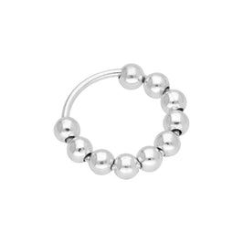 Sterlingsilber Mehrfach Auffädel Kugel 10 mm 24Ga Nasenring