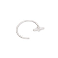 Offener Nasenring aus Sterlingsilber mit Zirkonia im Marquise-Schliff in Krappenfassung, 22Ga