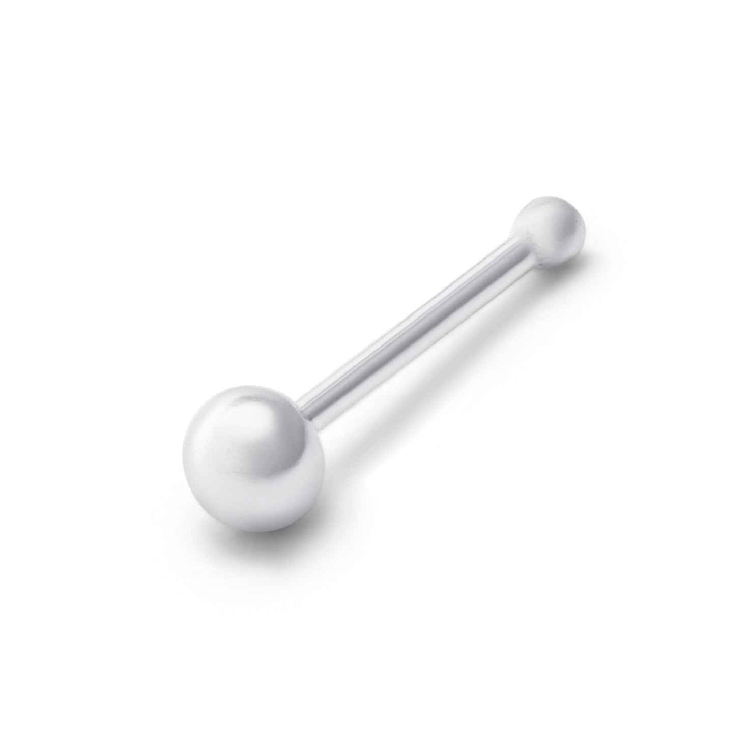 Sterlingsilber 2 mm Kopfende Kugel 24Ga Nasenstecker Kugelende