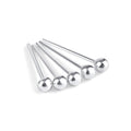 5 x Sterlingsilber 2 mm Kugel Gerades Stift Ende 24Ga Nasenstecker