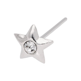 Sterlingsilber CZ Stern 24Ga Nasenstecker Gerades Stift Ende