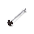 Sterlingsilber 1,5 mm Schwarz CZ 24Ga Nasenstecker Kugelende
