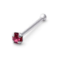 Sterlingsilber 1,5 mm CZ Turmalin 24Ga Nasenstecker Kugelende