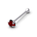 Sterlingsilber 1,5 mm CZ Granat 24Ga Nasenstecker Kugelende