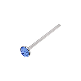 Sterlingsilber CZ Alexandrit Rund Nasenstecker Gerades Ende
