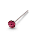 Sterlingsilber 2 mm Rund CZ Turmalin 24Ga Nasenstecker